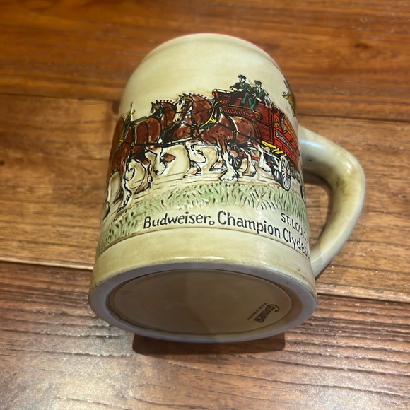 Ceramarte Budweiser Champion Clydesdales St. Louis Missouri Stein 1980 - Picture 3 of 13